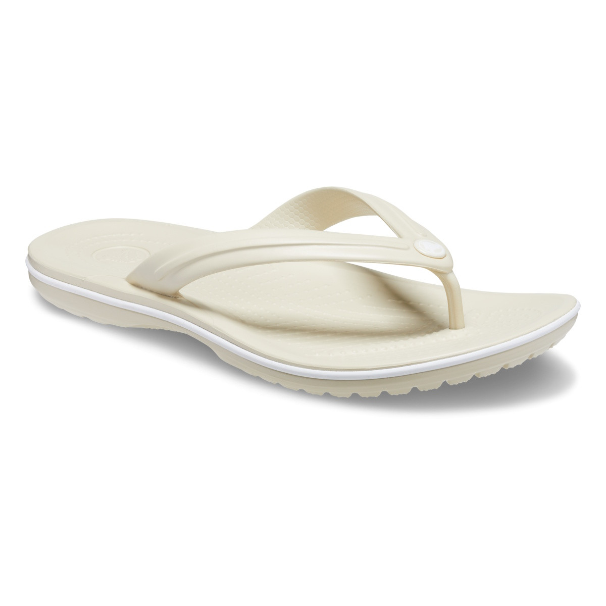 Slapi Crocs Crocband Flip Bej - Bone - Image 2