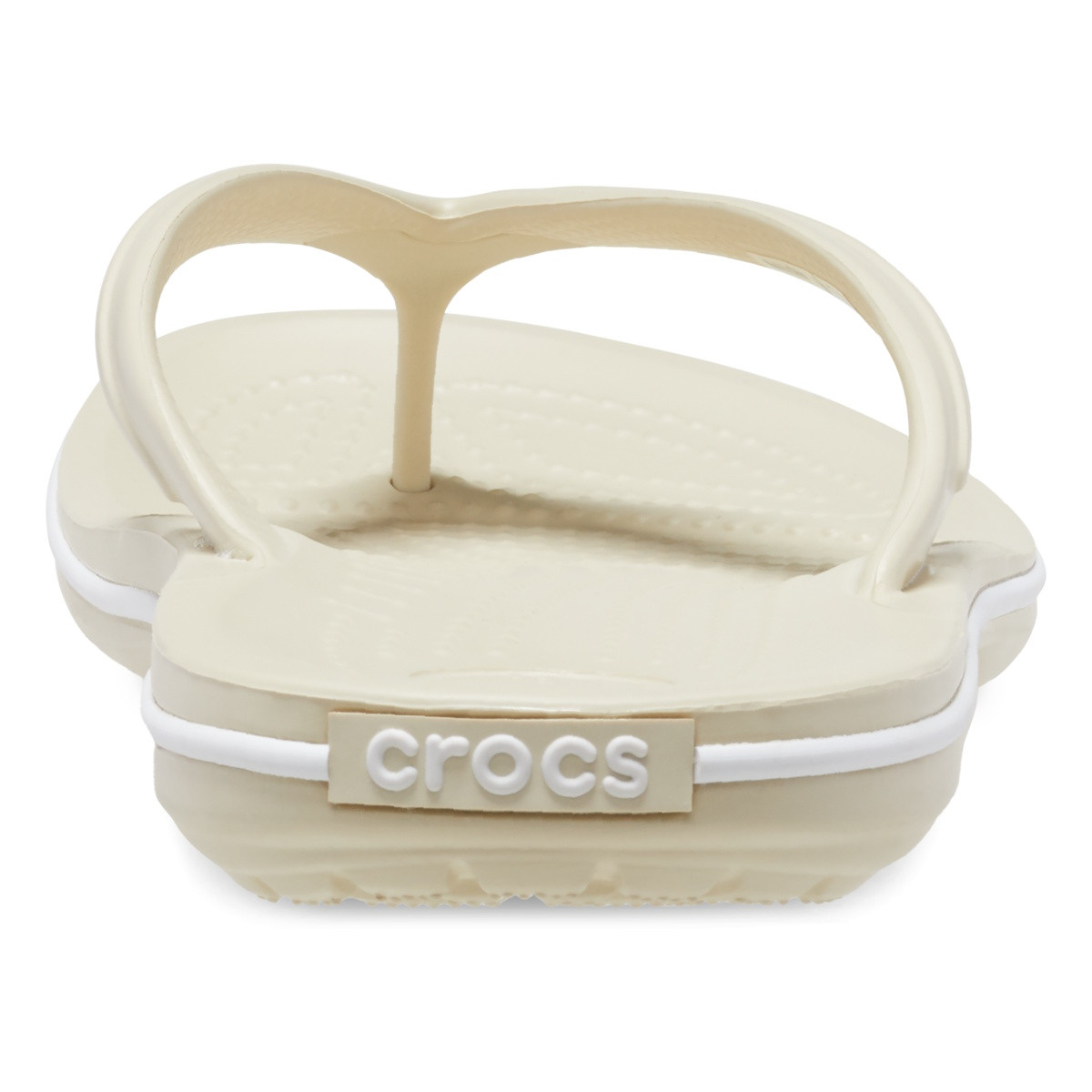 Slapi Crocs Crocband Flip Bej - Bone - Image 5