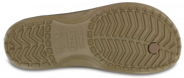 Slapi Crocs Crocband Flip Maro - Khaki - Image 4