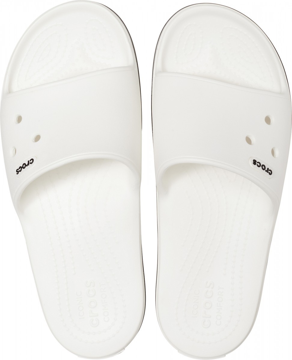 Papuci Crocs Crocband III Slide Alb - White/Black - Image 3