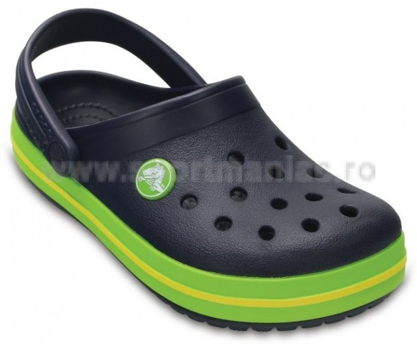 Saboti Crocs Crocband Kids Bleumarin - Navy/Volt Green - Image 2