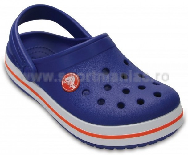 Saboti Crocs Crocband Kids Albastru - Cerulean Blue/Red - Image 2