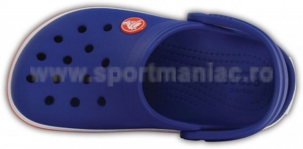 Saboti Crocs Crocband Kids Albastru - Cerulean Blue/Red - Image 3