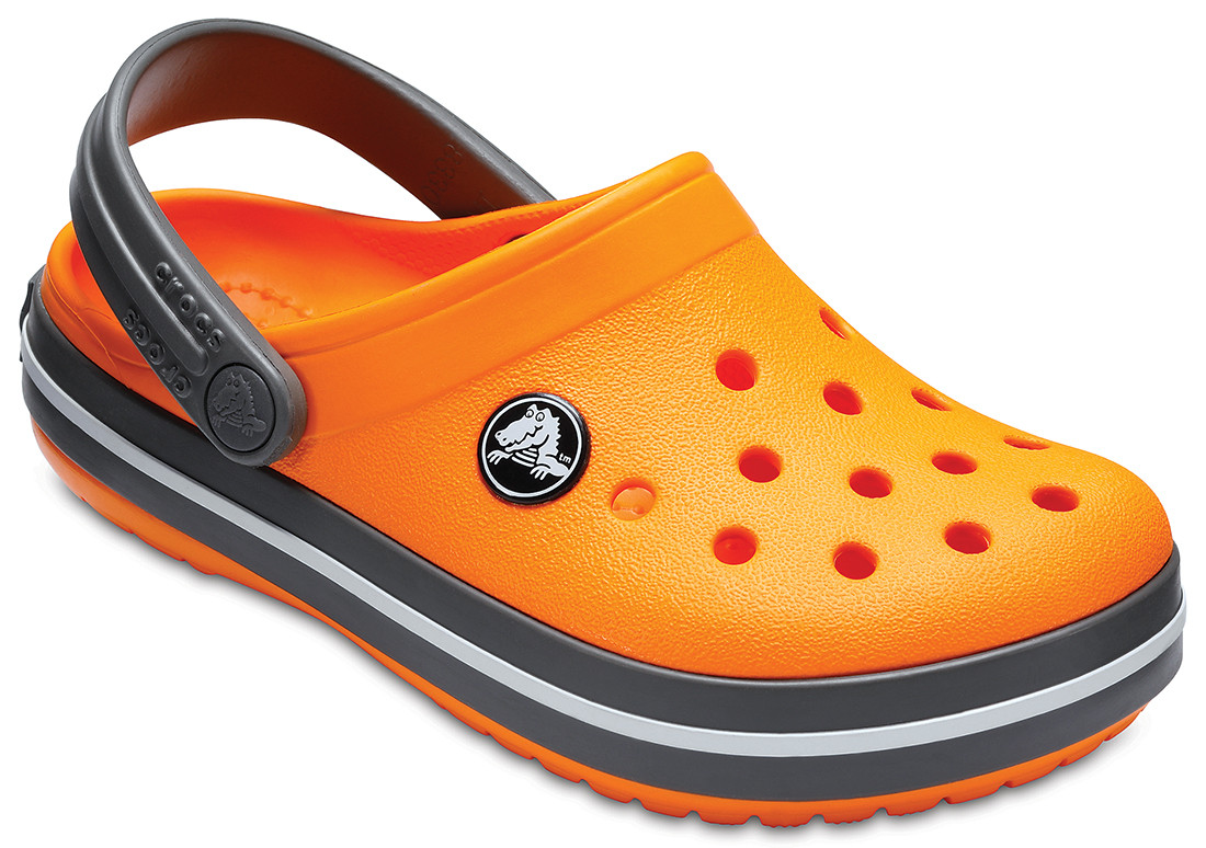 Saboti Crocs Crocband Kids Portocaliu - Blazing Orange/Slate Grey - Image 2