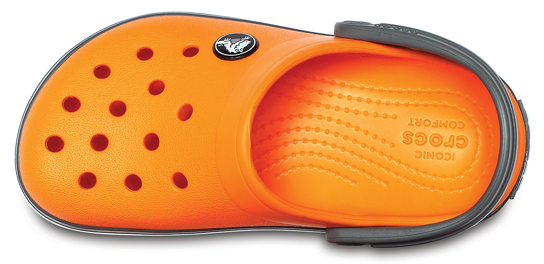 Saboti Crocs Crocband Kids Portocaliu - Blazing Orange/Slate Grey - Image 3