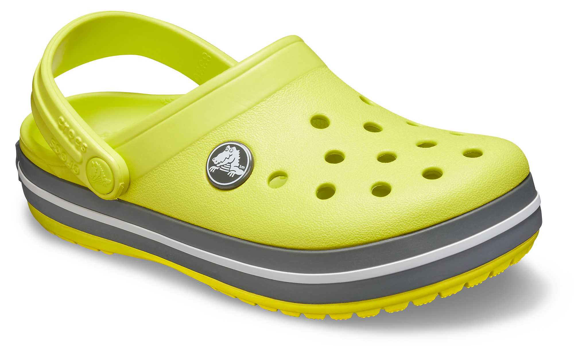 Saboti Crocs Crocband Kids Galben - Citrus/Slate Grey - Image 2