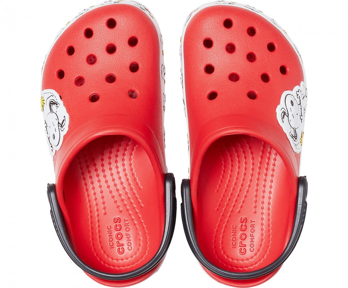 Saboti Crocs Fun Lab Snoopy Woodstock Clog Rosu - Flame - Image 3