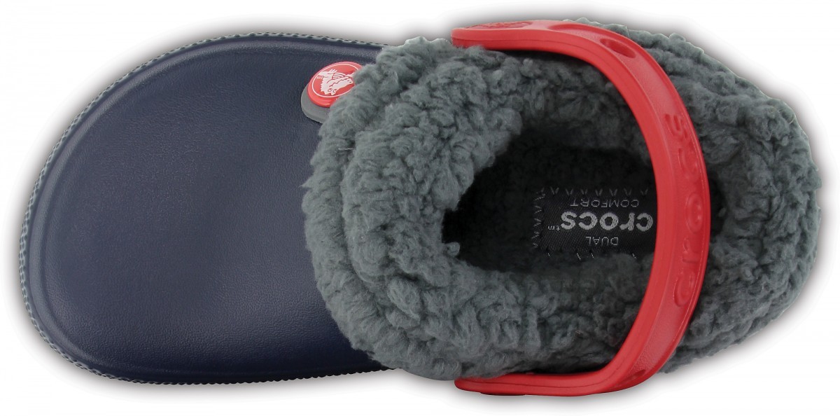 Saboti Crocs Kids' Classic Blitzen III Lined Clog Albastru - Navy/Slate Grey - Image 3