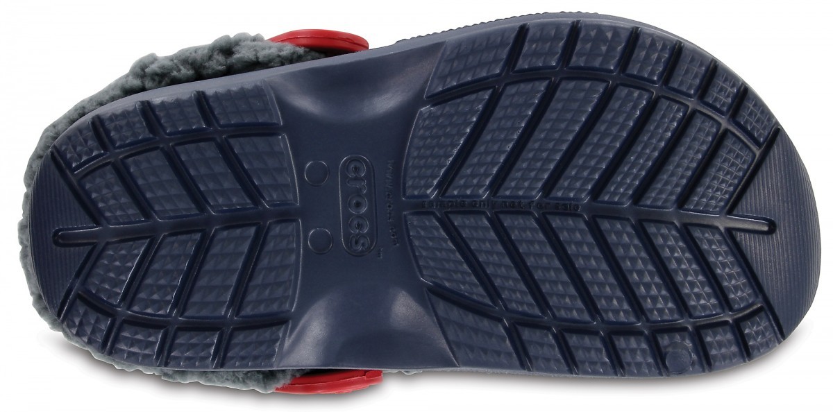 Saboti Crocs Kids' Classic Blitzen III Lined Clog Albastru - Navy/Slate Grey - Image 4
