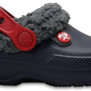 Saboti Crocs Kids’ Classic Blitzen III Lined Clog Albastru – Navy/Slate Grey