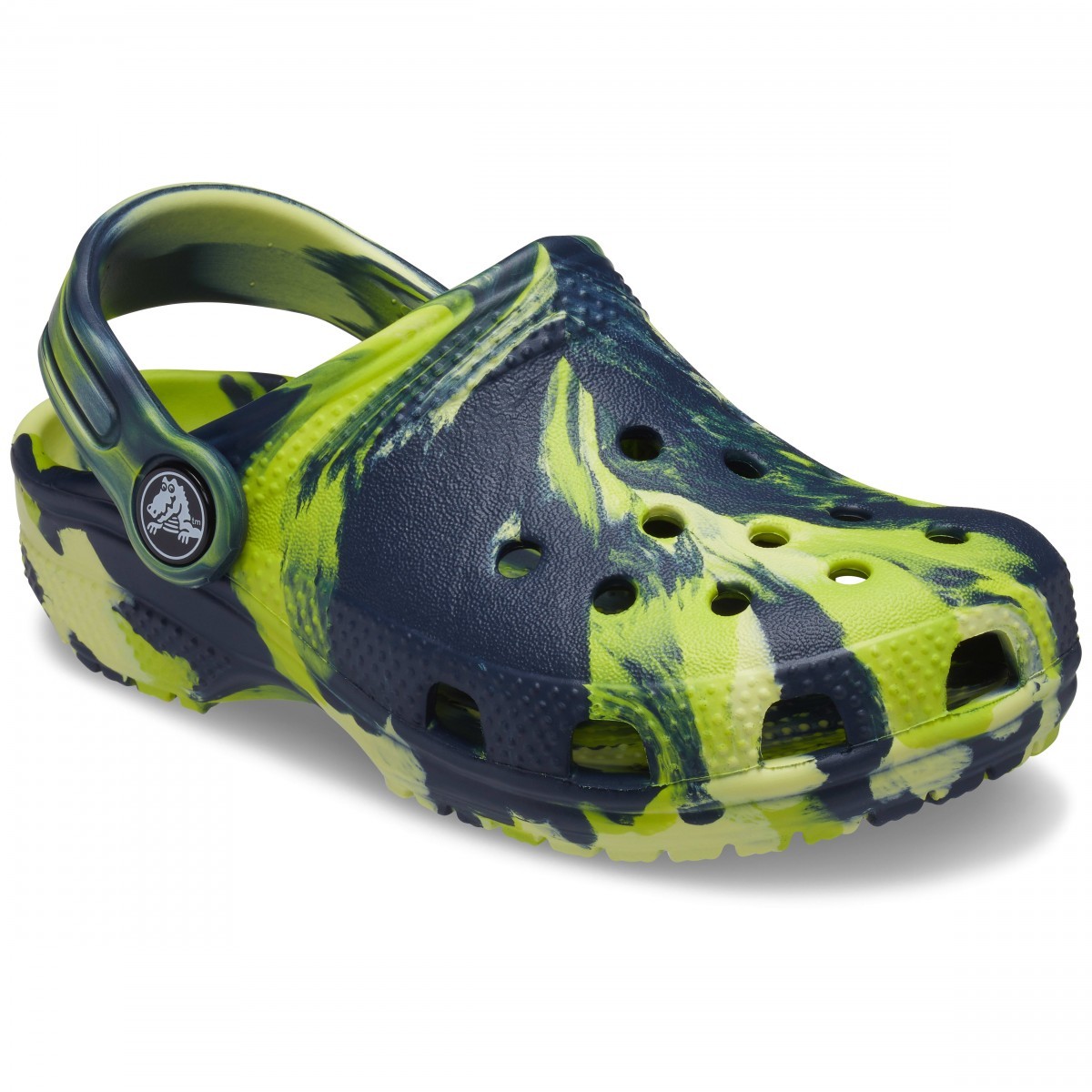 Saboți Crocs Kids' Classic Marbled Clog Albastru - Navy/Multi - Image 2