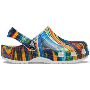 Saboți Crocs Kids’ Classic Out of this World II Clog Albastru – Bright Cobalt/White