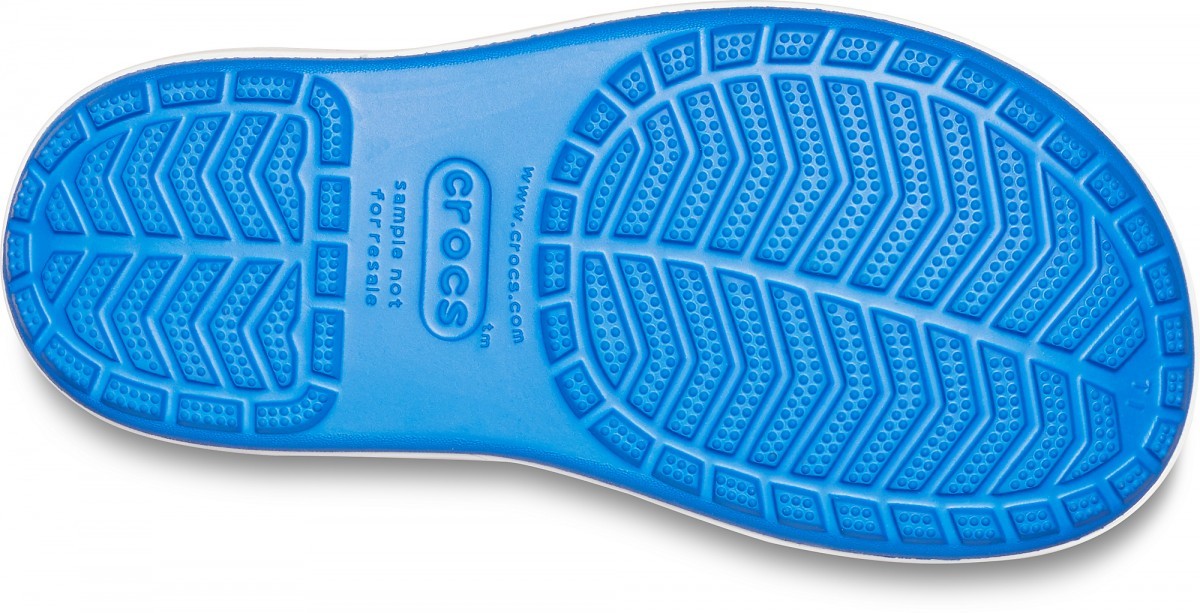 Cizme Crocs Kids' Crocband Rain Boot Albastru - Bright Cobalt/Flame - Image 4
