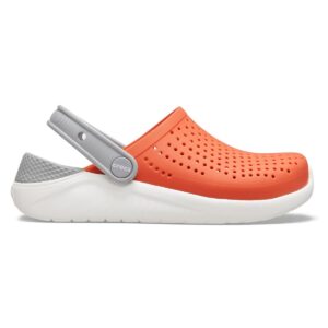 Saboti Crocs Kids’ LiteRide Clog Portocaliu – Tangerine/White