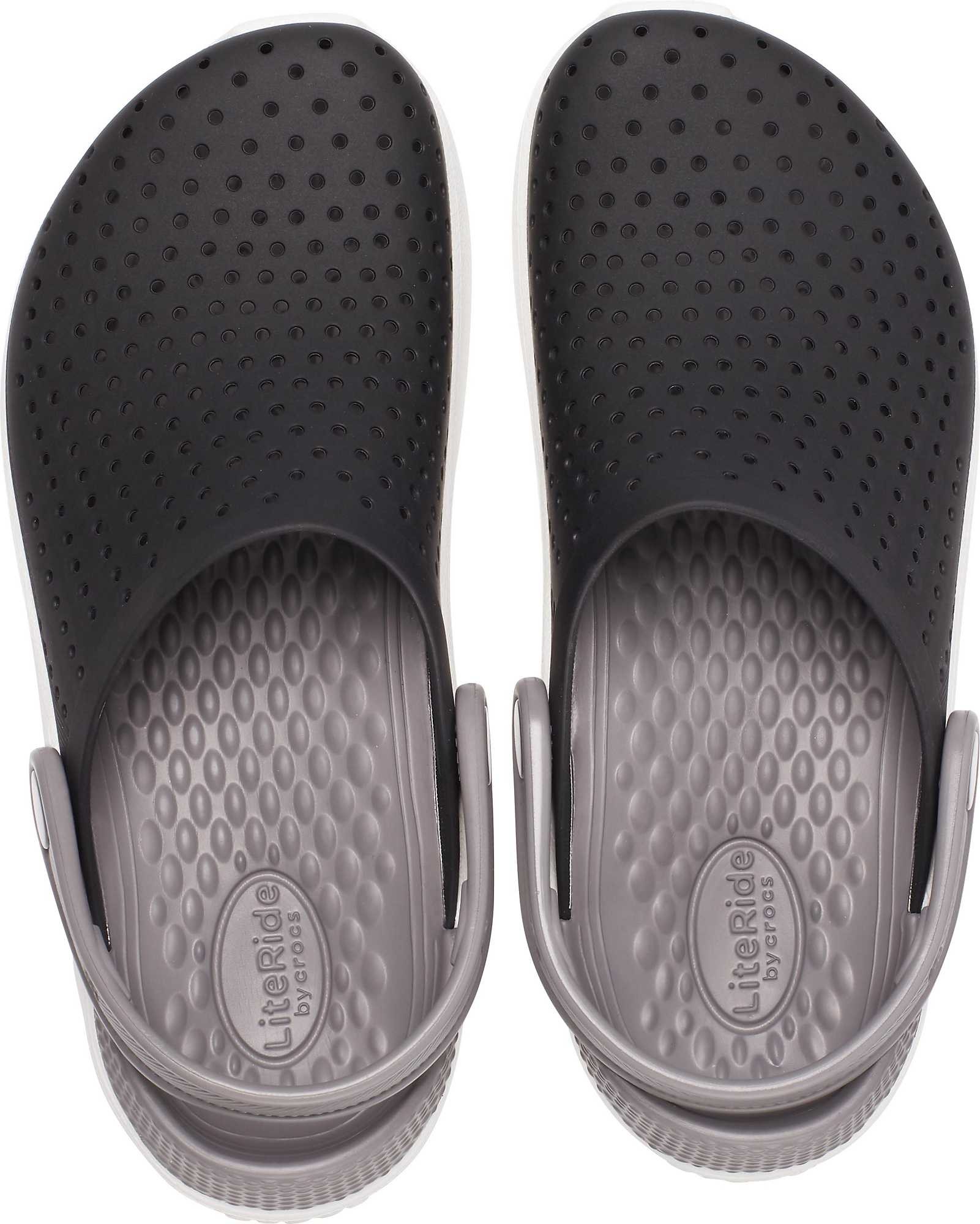 Saboti Crocs Kids' LiteRide Clog Negru - Black/White - Image 3