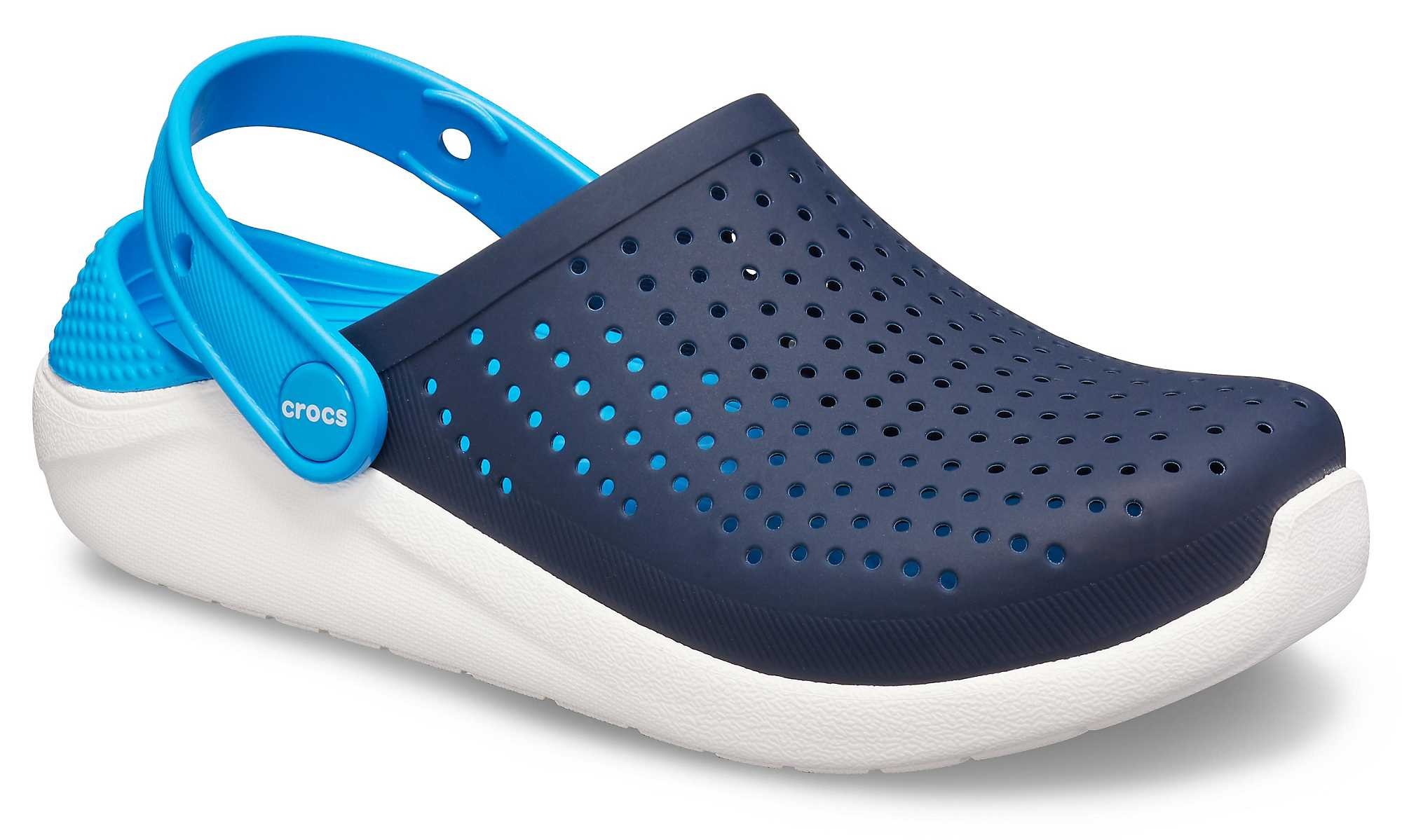Saboti Crocs Kids' LiteRide Clog Albastru - Navy/White - Image 2