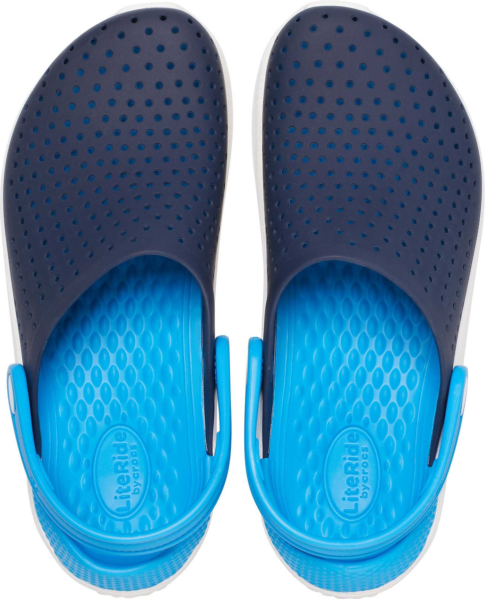 Saboti Crocs Kids' LiteRide Clog Albastru - Navy/White - Image 3