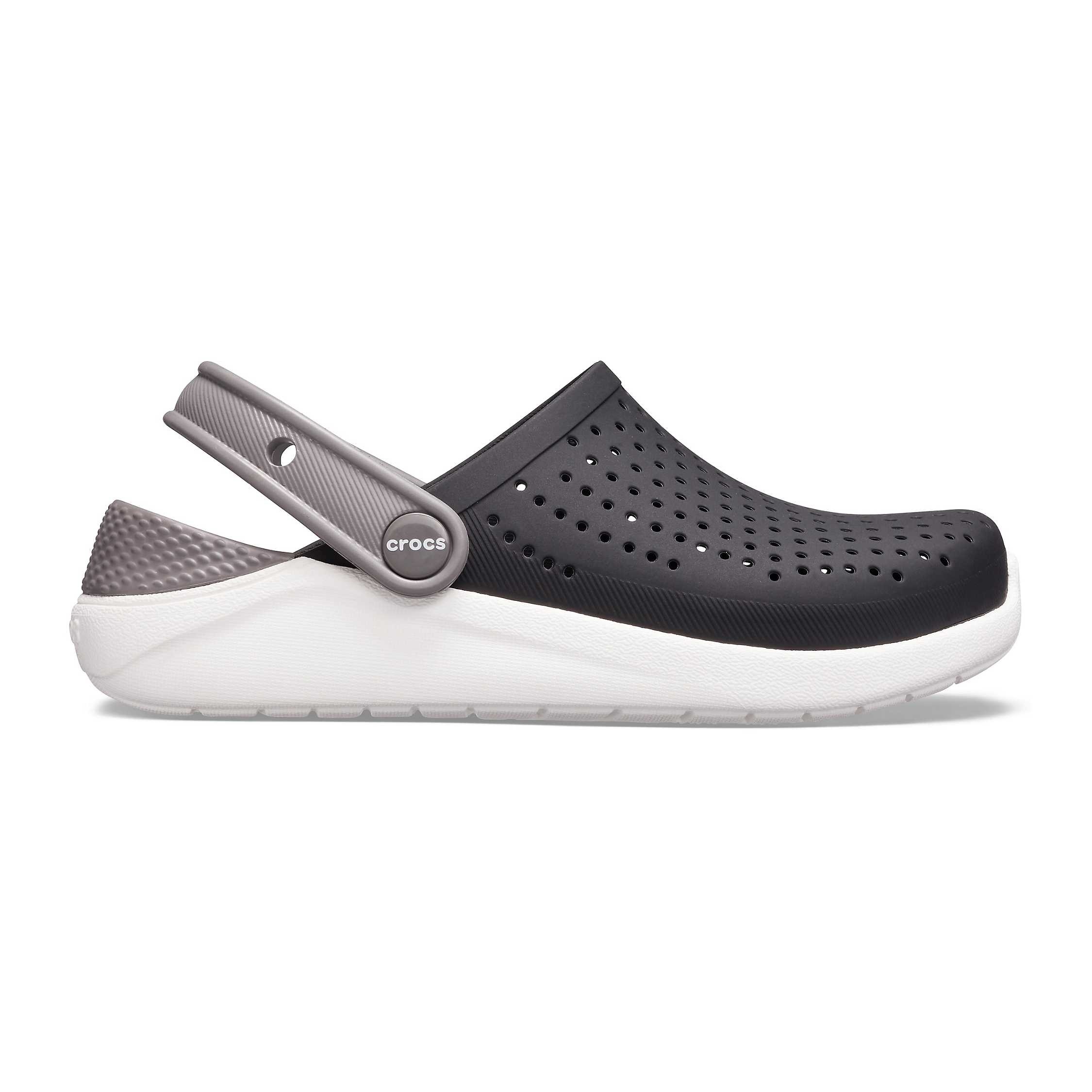 Saboti Crocs Kids' LiteRide Clog Negru - Black/White