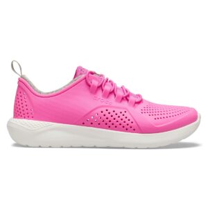 Pantofi Crocs Kids’ LiteRide Pacer Roz – Electric Pink/White