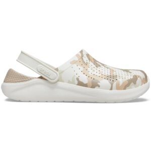 Saboți Crocs LiteRide Printed Camo Clog Alb – Almost White