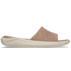 Papuci Crocs LiteRide Slide Maro – Latte/Stucco