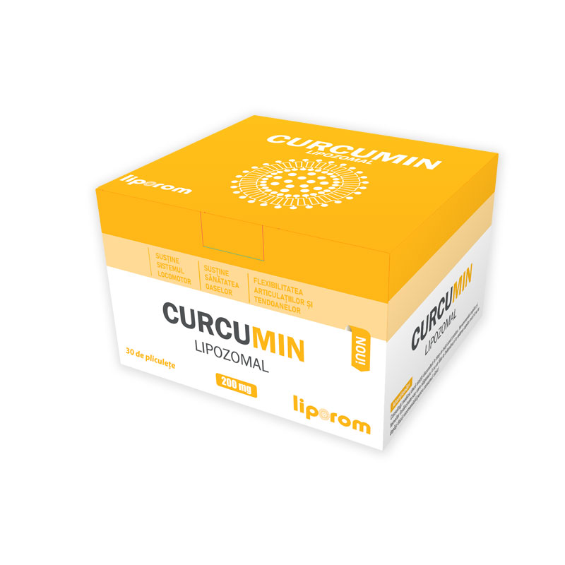 Curcumin lipozomal 200mg, 30 plicuri, Liporom