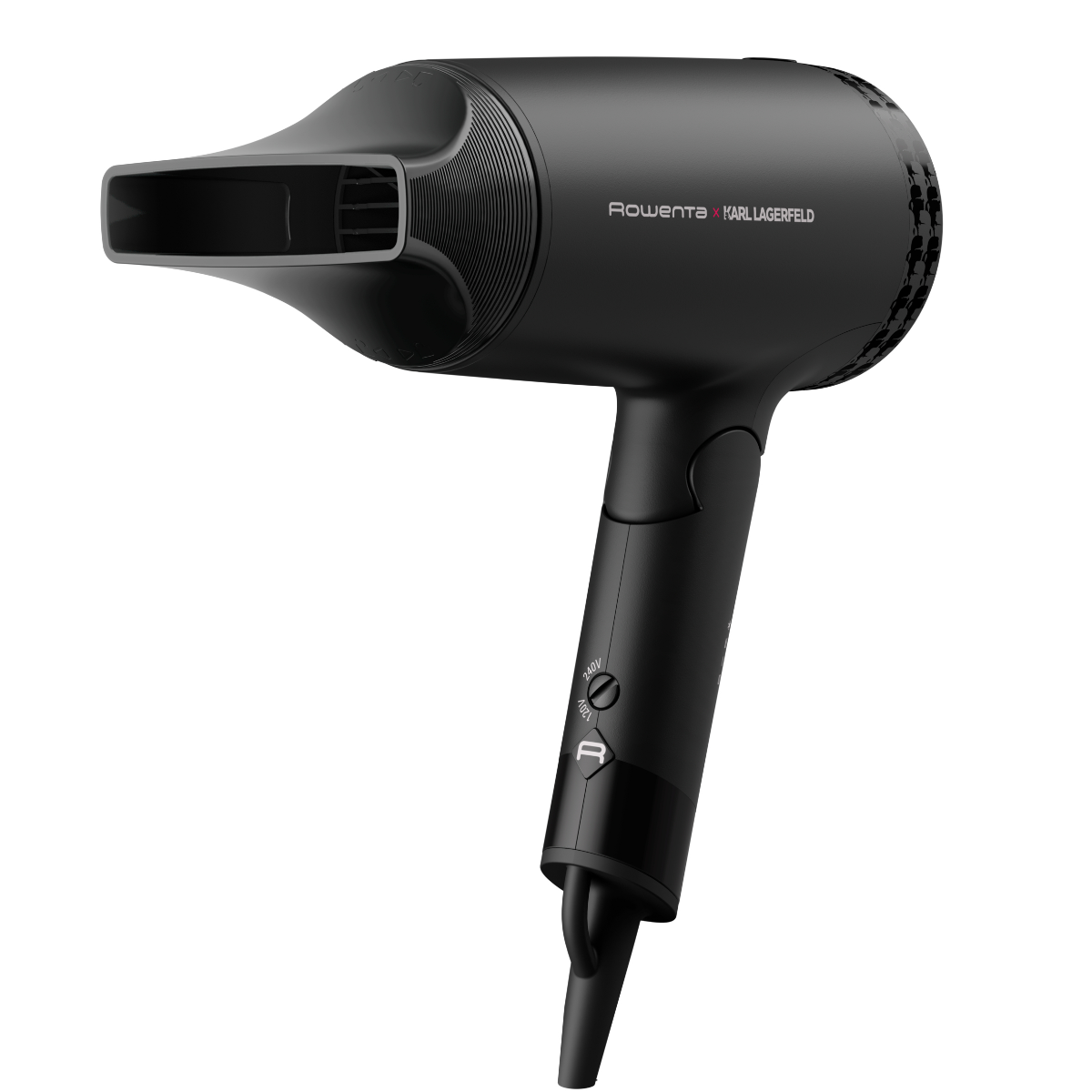 Uscator de par ROWENTA x Karl Lagerfeld Express Style CV184LF0 1600 W 2 trepte de temperatura invelis Keratin & Glow concentrator negru