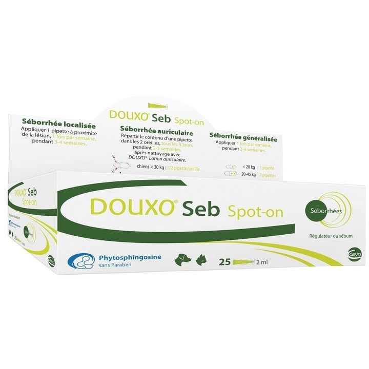 Solutie dermatologica, Douxo Seb Spot On, 25 buc x 2 ml