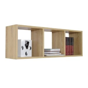 Etajera Lira, 3 Casete, Stejar Sonoma, 90 x 20 x 30 cm