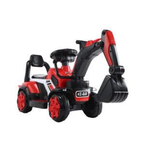 Excavator pentru copii Kinderplay, tip premergator, 18-36 luni, incarcator manual, echipare standard, rosu