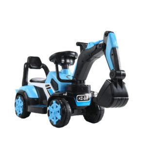Excavator pentru copii Kinderplay, tip premergator, 18-36 luni, incarcator manual, echipare standard, albastru