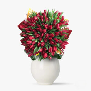 Buchet de 101 lalele rosii