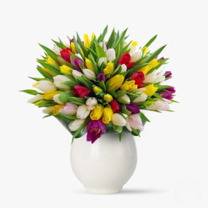 Buchet de 101 lalele multicolore