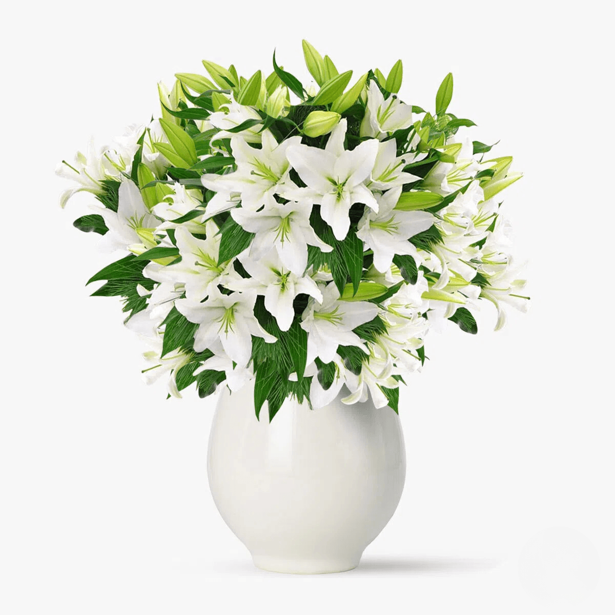 Buchet de 55 crini imperiali albi