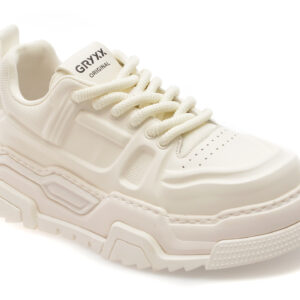 Pantofi sport GRYXX albi, 69083, din piele naturala