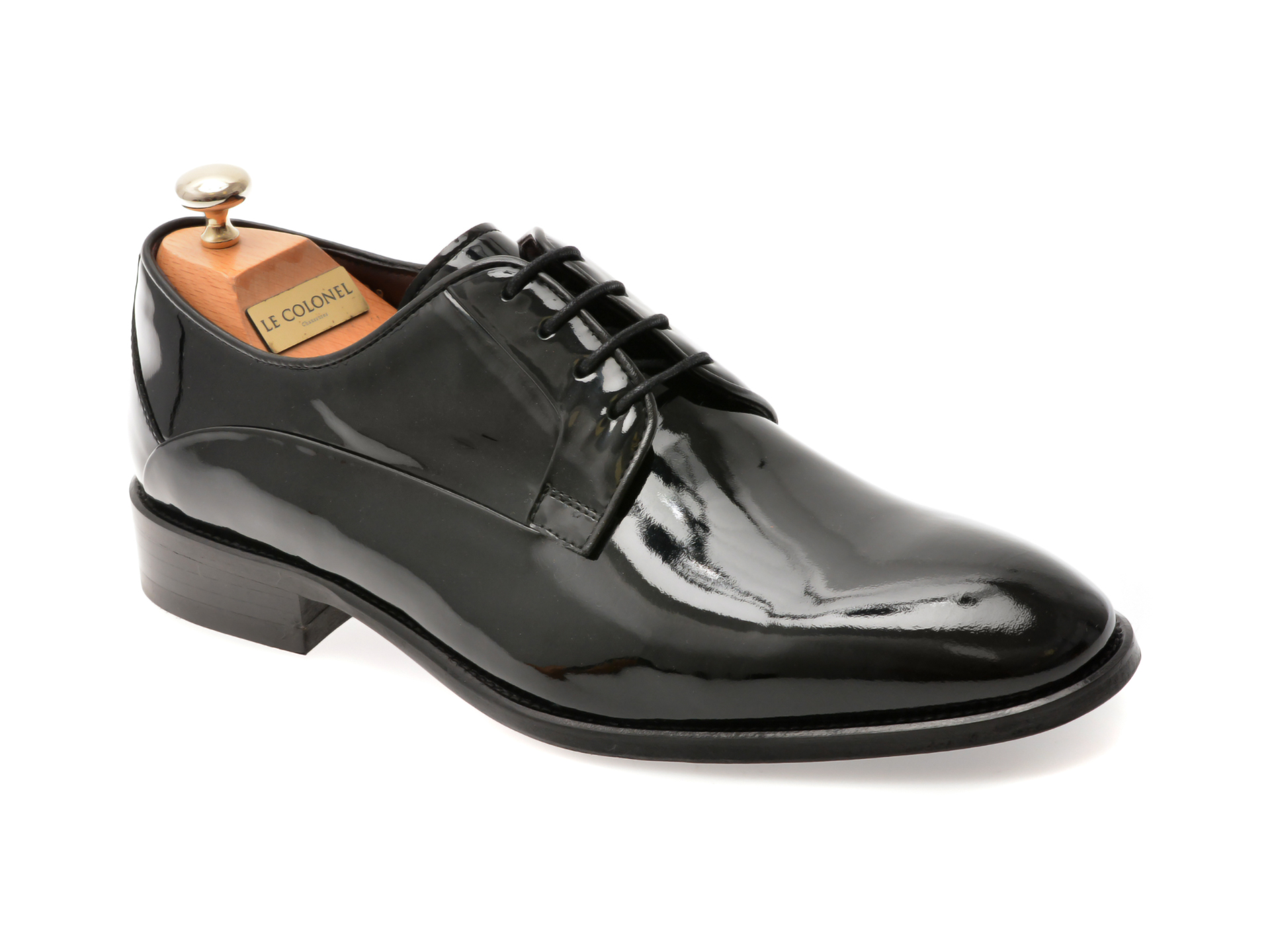 Pantofi eleganti LE COLONEL negri, 49829, din piele naturala lacuita