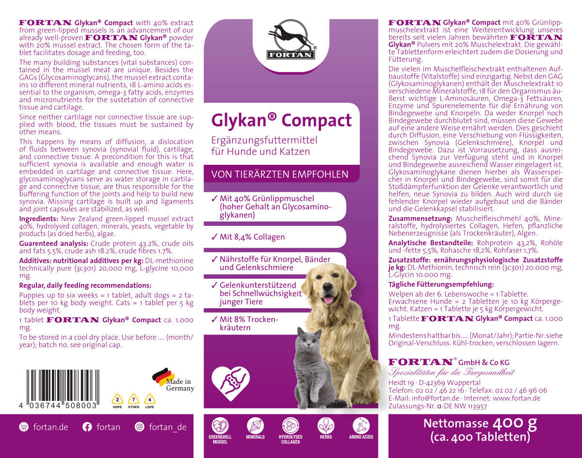 Fortan Glykan Compact, 400 tablete - Image 2