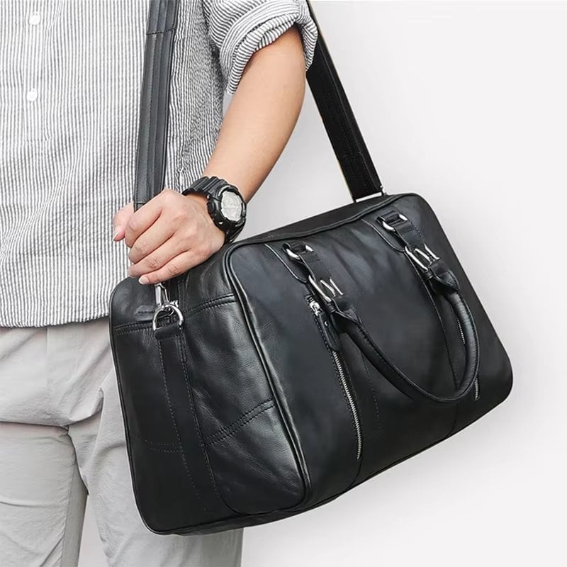 Geanta de calatorie unisex, Arion GT3280, piele naturala, Negru - Image 3
