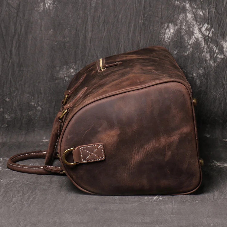 Geanta de calatorie unisex, Evren GT3302, piele naturala, Maro inchis - Image 4