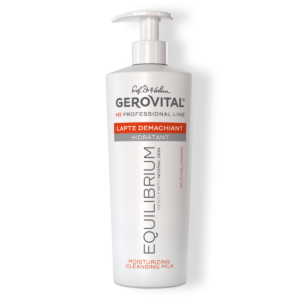 Lapte Demachiant Hidratant Cu Acid Hialuronic și Vitamina E Pentru Ten Normal, Gerovital H3 Equilibrium, 500 Ml