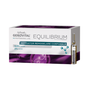 Fiole Activator Remodelare Corporală Pentru Elasticitatea Pielii și Combaterea Celulitei, Cu Cafeină 5,5% și Escină, Gerovital H3 Equilibrium, 20 Fiole X 10 Ml