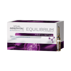 Fiole Antirid Cu Retinol și Vitamina A Cu Efect De Rennoire Celulară și Fermitate, Gerovital H3 Equilibrium, 20 Fiole X 2 Ml