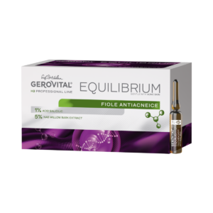 Fiole Antiacnee Cu Acid Salicilic, Acțiune Antiinflamatoare și Calmantă, Gerovital H3 Equilibrium, 20 X 2 Ml