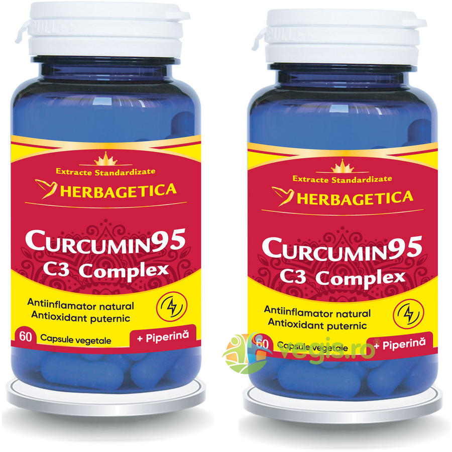 Pachet Curcumin 95 C3 Complex 60cps + 60cps (50% reducere la al doilea produs)