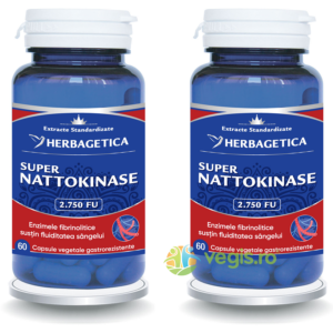 Pachet Super Nattokinase 2.750 FU 60cps+60cps
