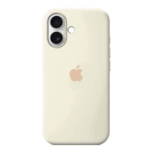 Husa Silicon pentru iPhone 17, Cream