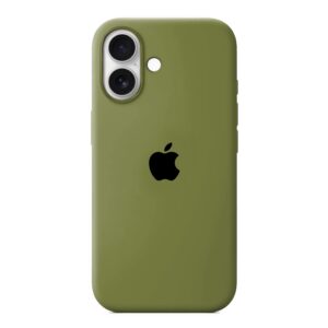 Husa Silicon pentru iPhone 17, Army Green