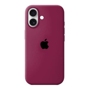 Husa Silicon pentru iPhone 17, Dark Rose