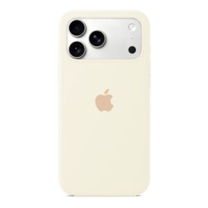 Husa Silicon pentru iPhone 17 Pro, Cream