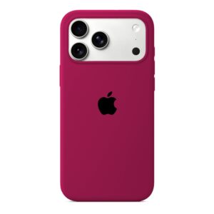 Husa Silicon pentru iPhone 17 Pro, Dark Rose